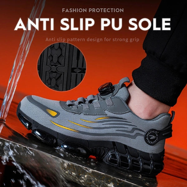 Steel Toe Dial-Lacing Work Sneakers