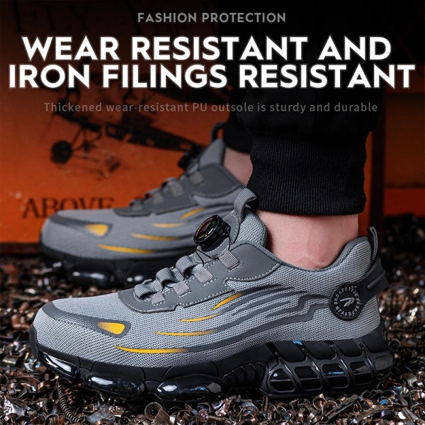 Steel Toe Dial-Lacing Work Sneakers