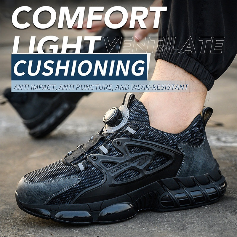 Steel Toe Dial-Lacing Safety Shoes