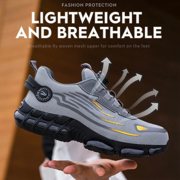 Steel Toe Dial-Lacing Work Sneakers