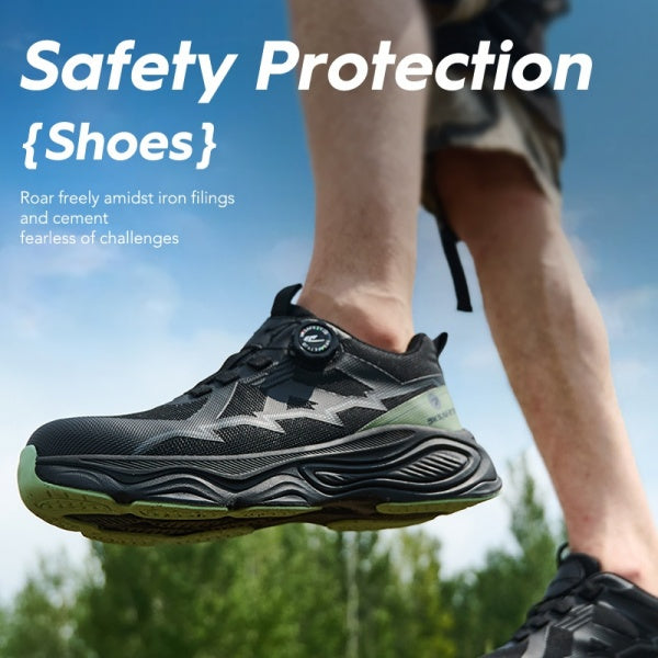 Steel Toe Cushioned Outsole Work Sneakers