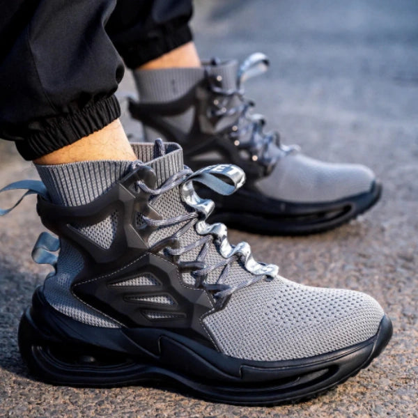 High-Top Steel Toe Work Shoes