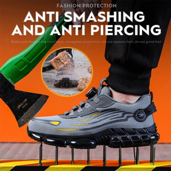 Steel Toe Dial-Lacing Work Sneakers