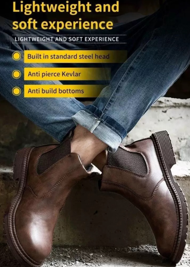 Steel Toe Safety Shoes Comfortable for Construction Warehouse Jobs