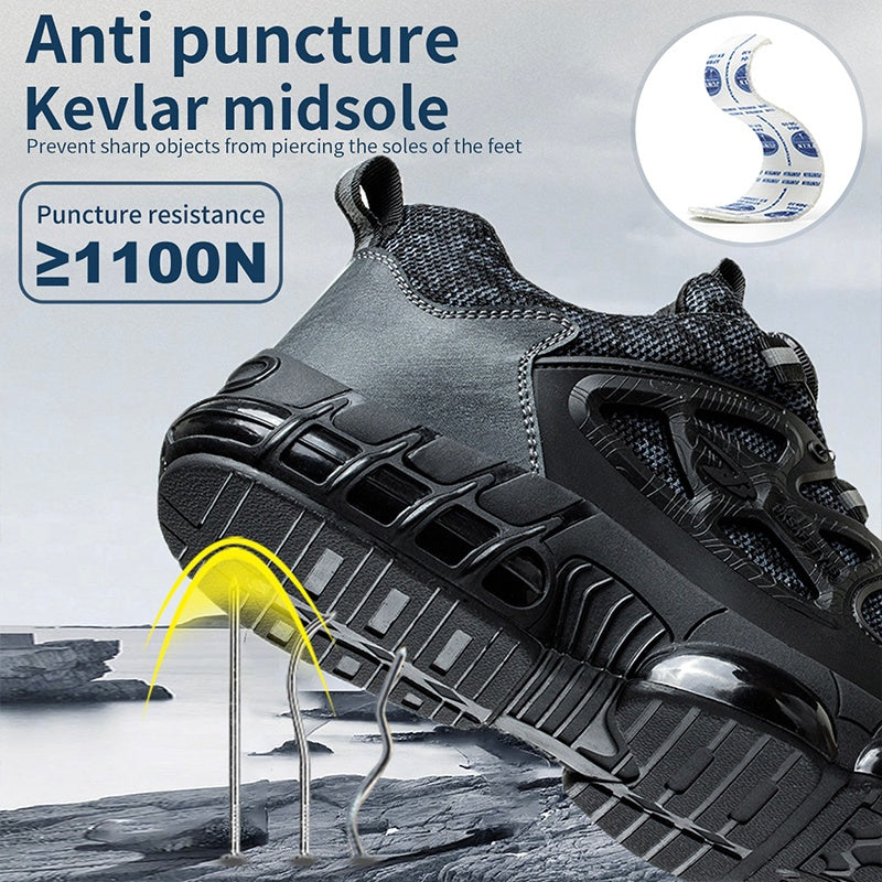 Steel Toe Dial-Lacing Safety Shoes