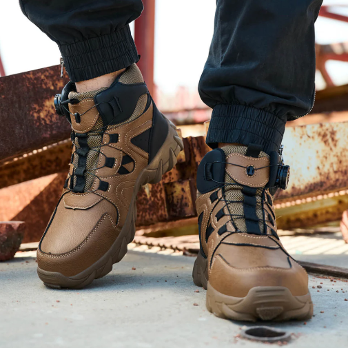 Dial-Lacing Non-Slip Steel Toe Boots
