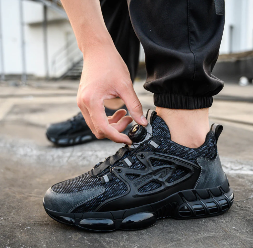 Steel Toe Dial-Lacing Safety Shoes