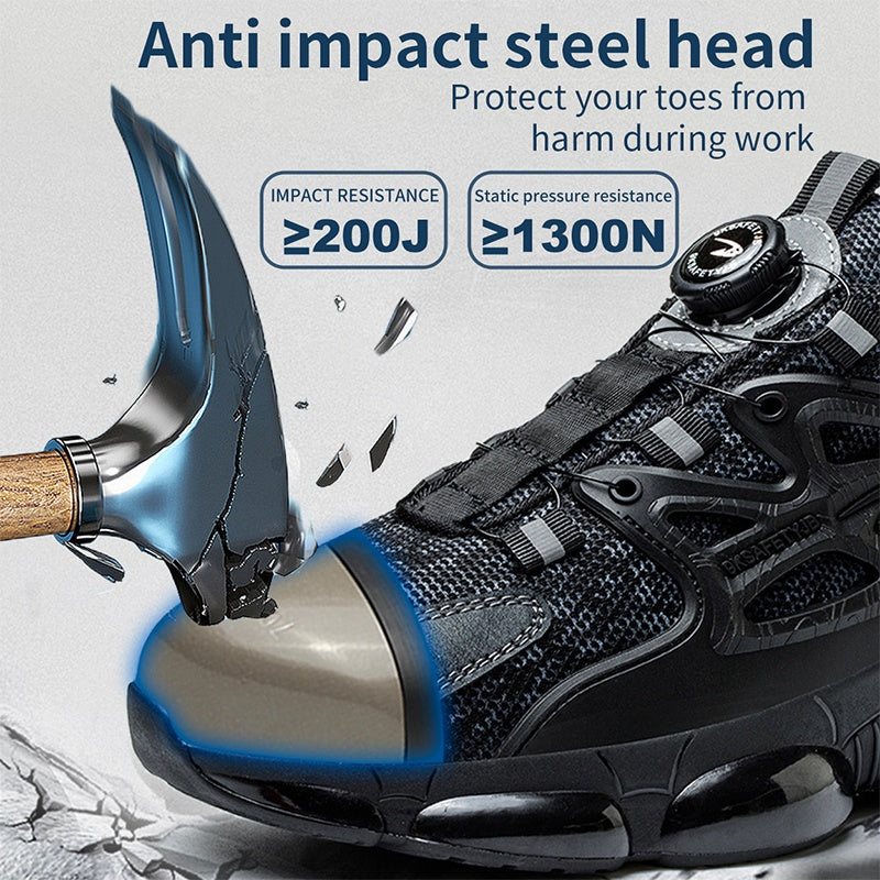 Steel Toe Dial-Lacing Safety Shoes