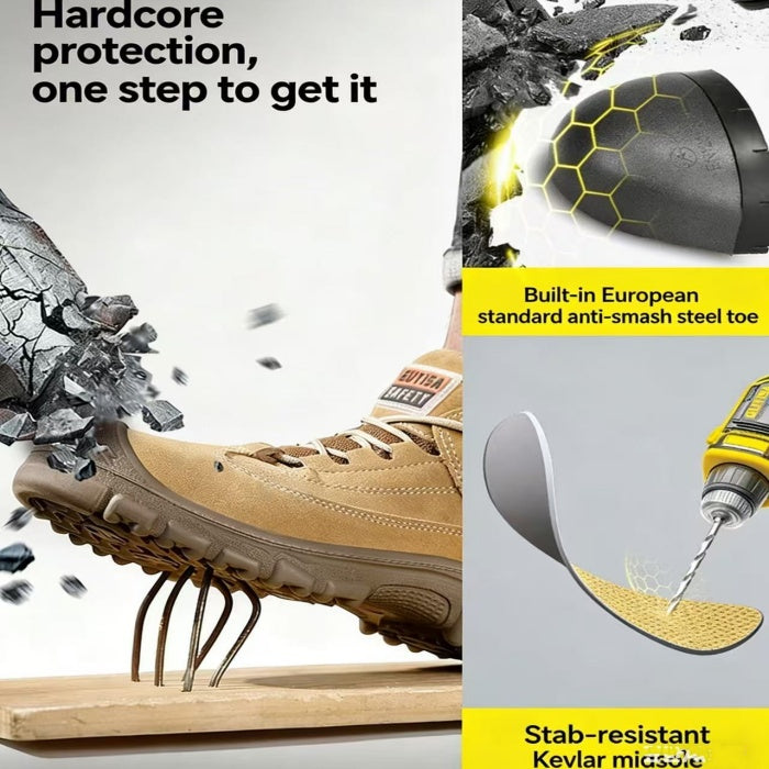 Steel Toe Work Shoes  Puncture Resistant Sole