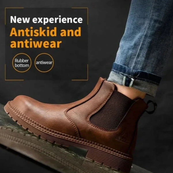 Waterproof Slip-On Steel Toe Boots