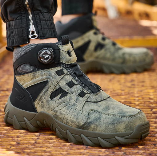 Dial-Lacing Non-Slip Steel Toe Boots