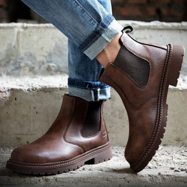 Waterproof Slip-On Steel Toe Boots